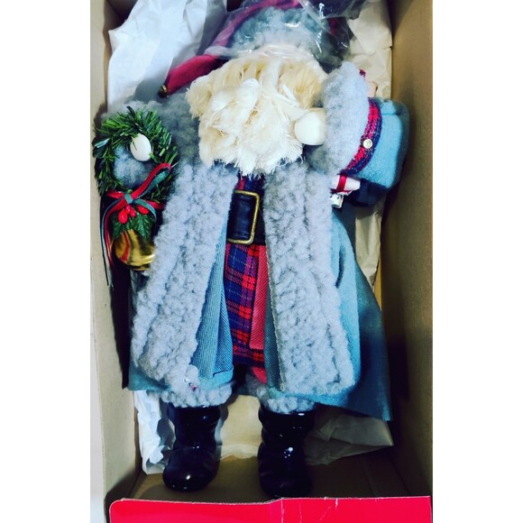 Brinn’s 1990 Collectible Edition Porcelain Santa Doll 11.5" W/ Box - Picture 1 of 16